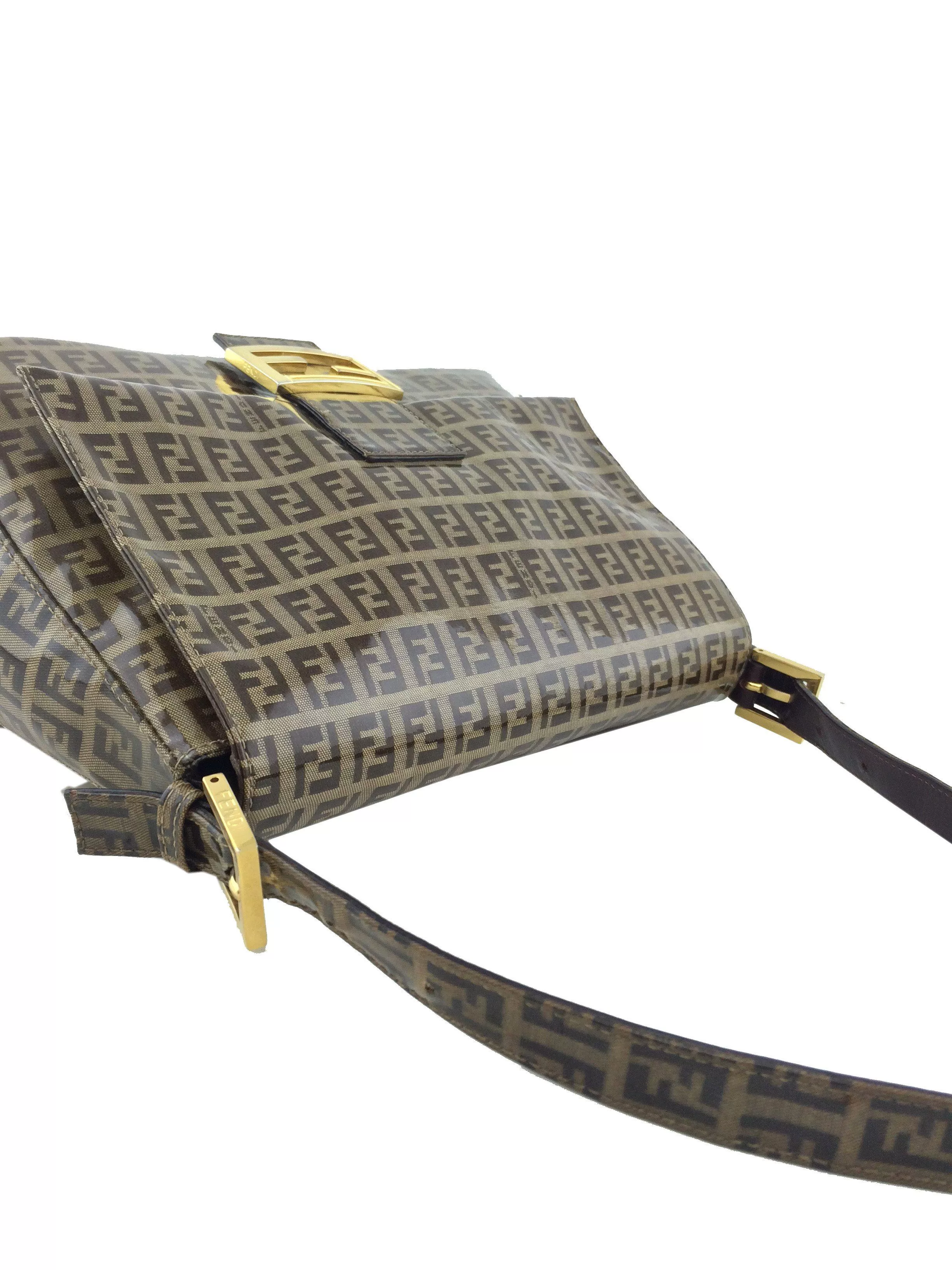 Fendi Zucchino Coated Canvas Large Mama Baguette