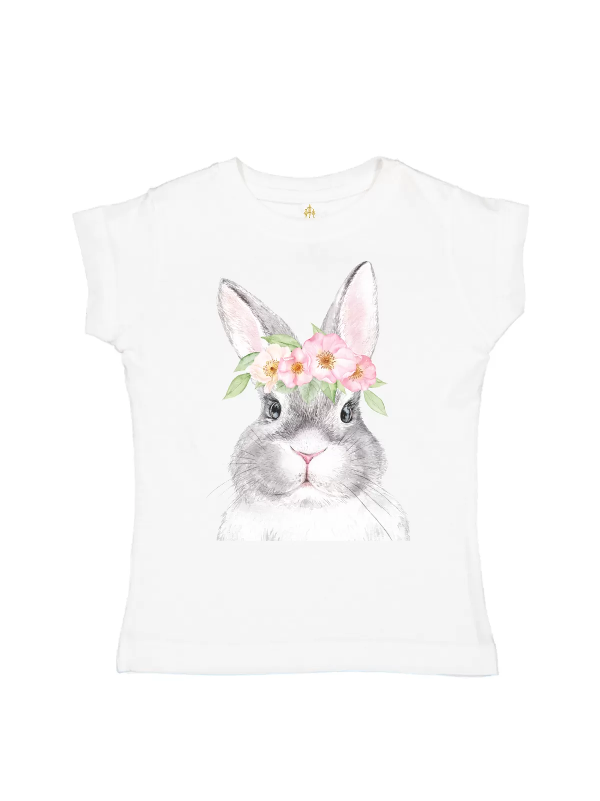 Flower Bunny Girls Easter Shirt