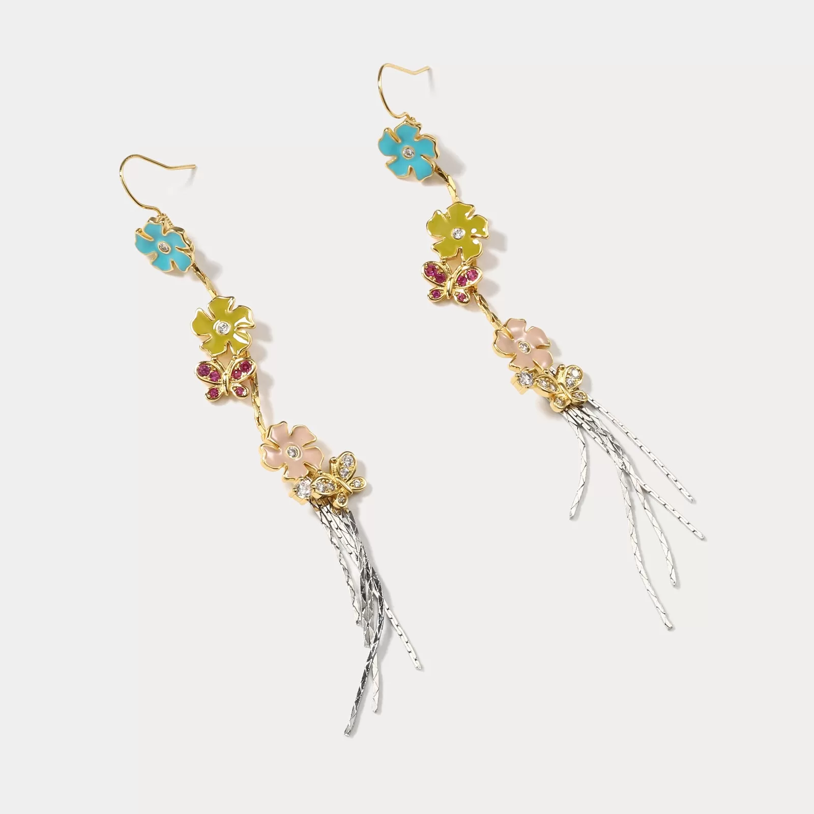 Flower Butterfly Earrings