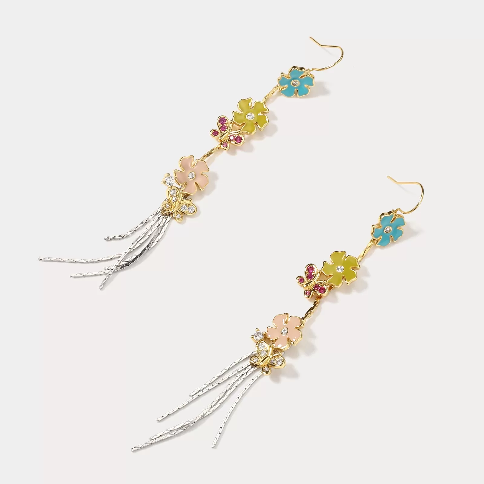 Flower Butterfly Earrings