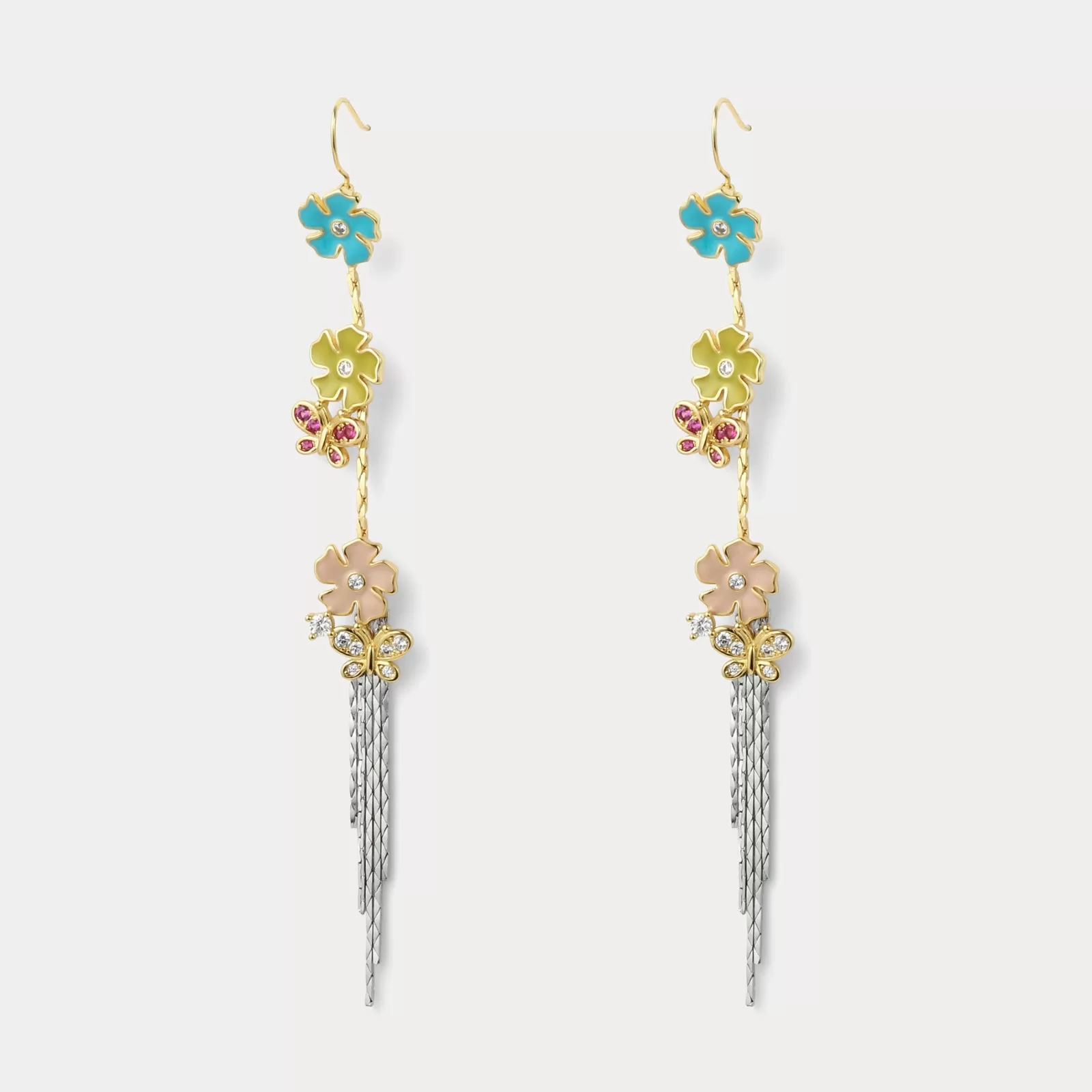 Flower Butterfly Earrings