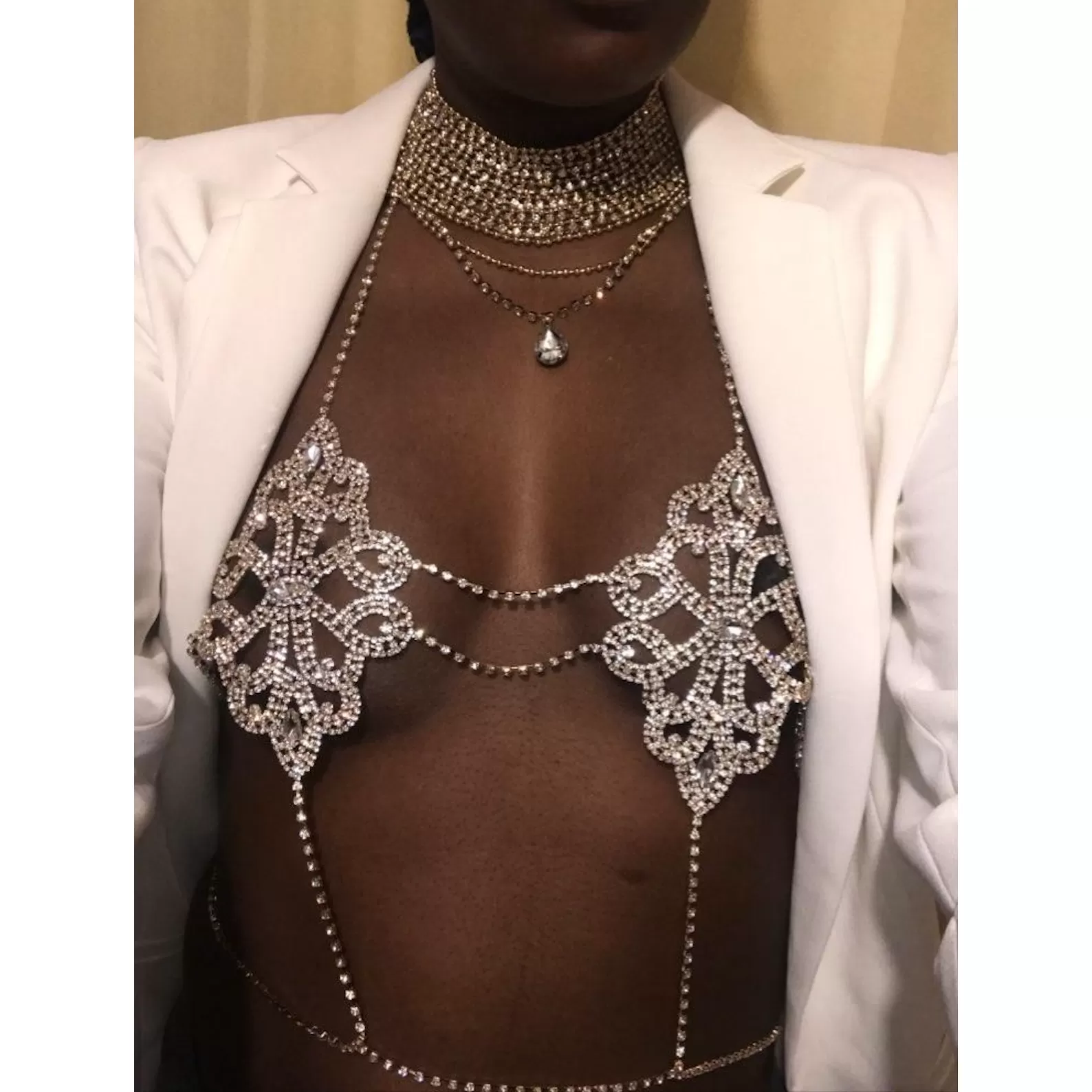 Flower Chain Body Chain Bra