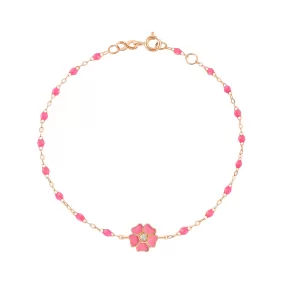 Flower Classic Gigi Pink diamond bracelet, Rose Gold, 6.7"