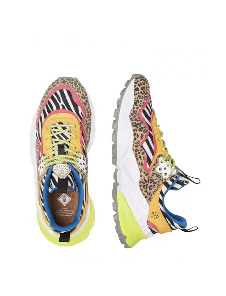 Flower Mountain Kotetsu Trainers Leopard Print / Pastel