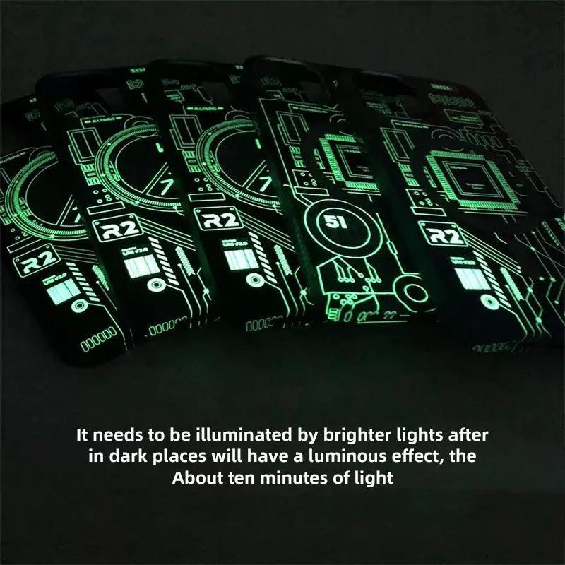 Fluorescent Hard Cover: Luminous Magnetic Cute Phone Case for iPhone 15, 14, 13, and 12 Pro Max