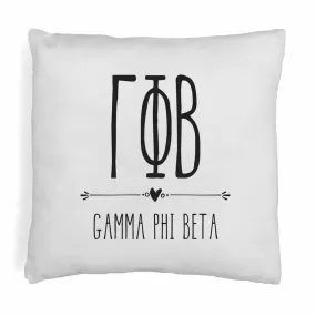 Gamma Phi Greek Boho Sorority Throw Pillow Cover for Dorm or Apartment