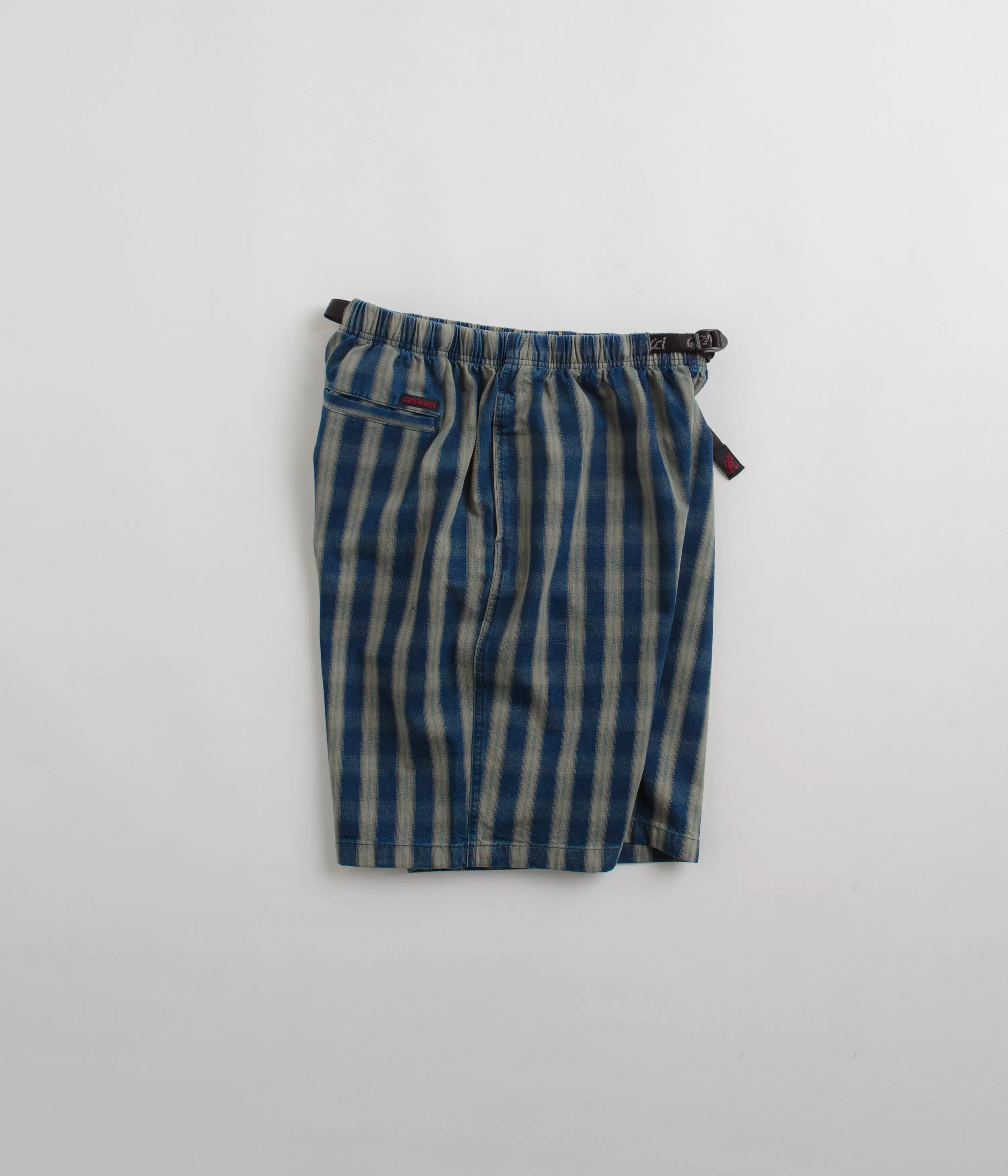 Gramicci OG Yarn Dye Shadow Plaid Jam Shorts - Blue