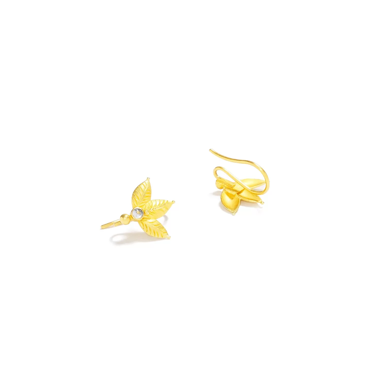 Honey Flower Top Hook Earrings