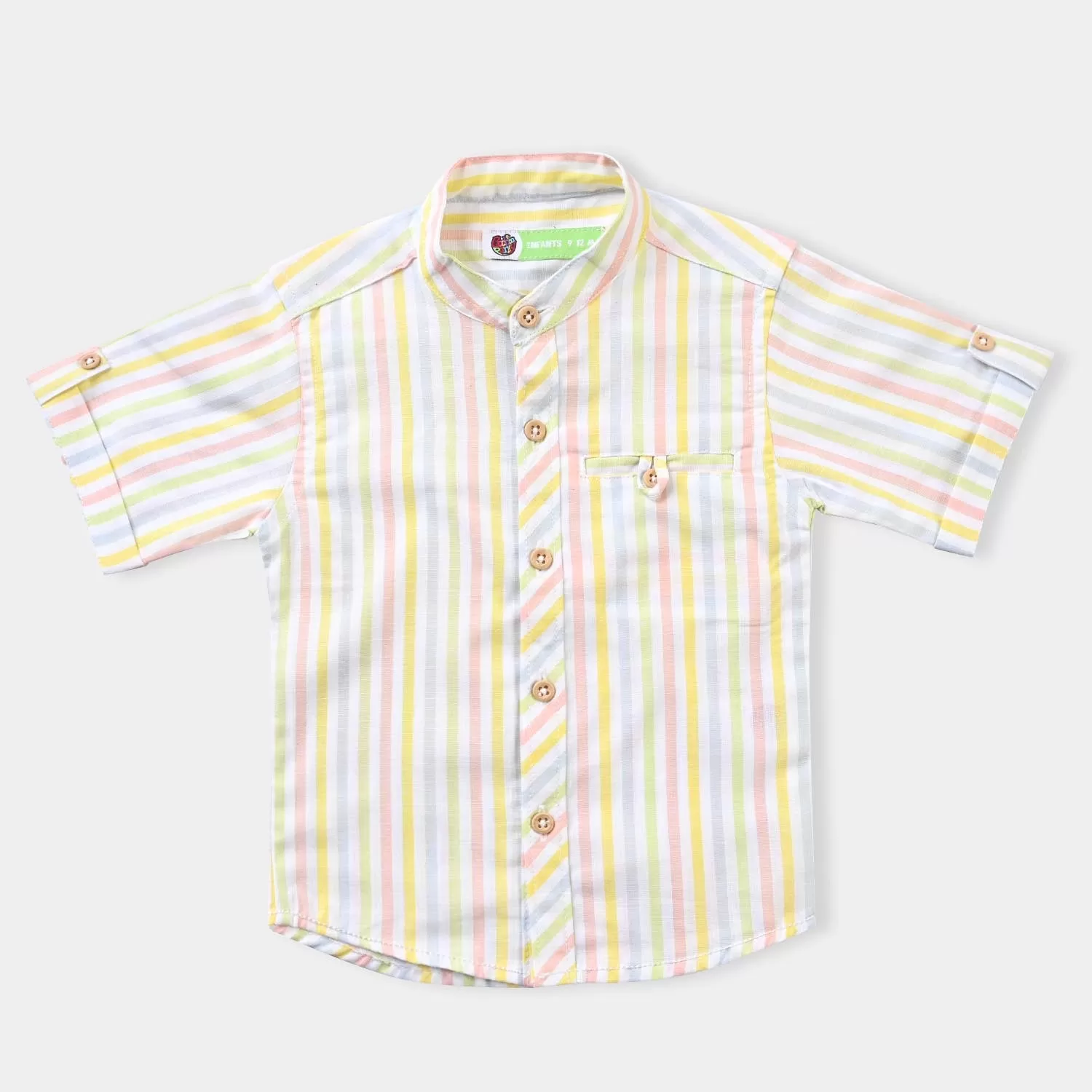 Infant Boys Yarn Dyed Basic Casual Shirt-C.Stripe