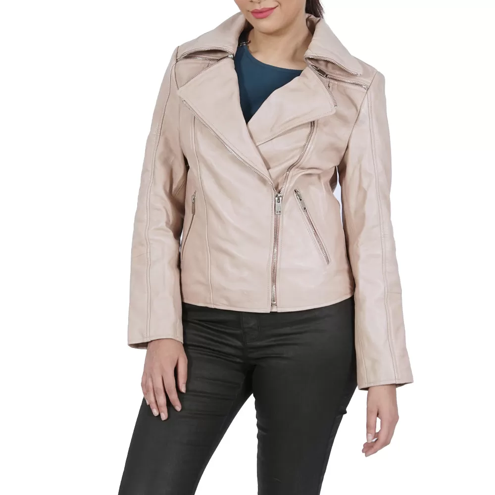 Janet Asymmetric Leather Jacket