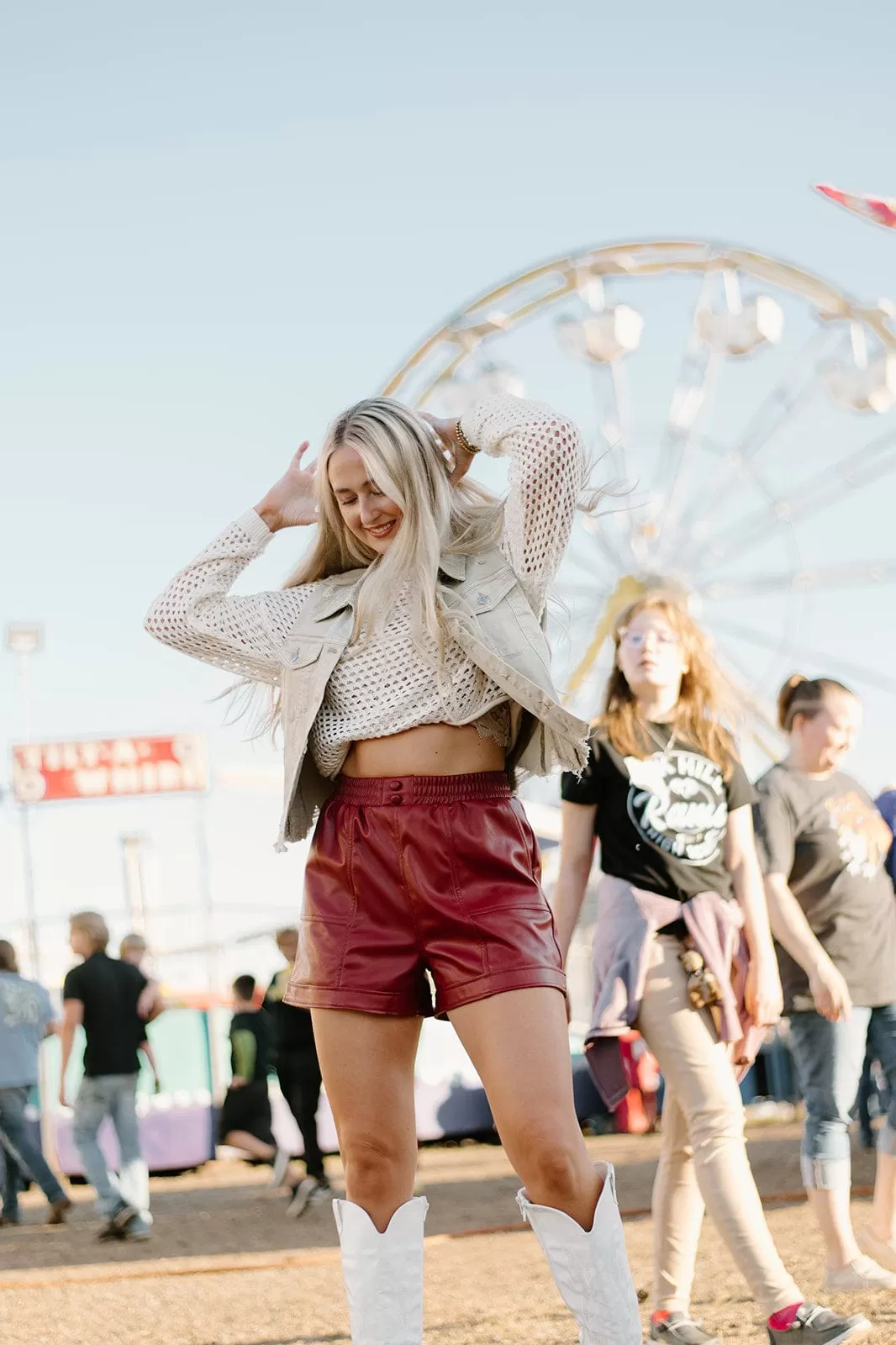 Khaki Distressed Denim Vest