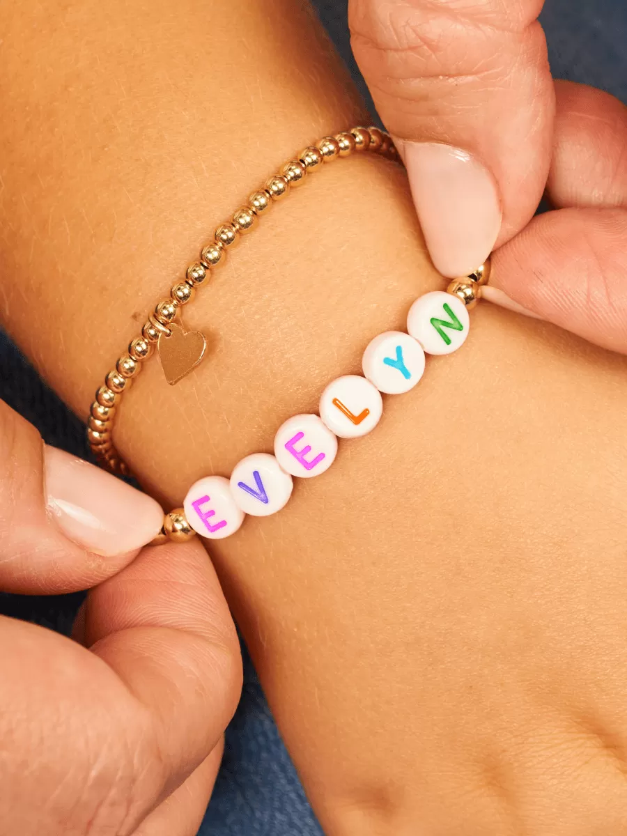 Kid Custom Name Stretch Bracelet