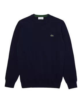 Maglione Uomo Lacoste Basic Logo Blu