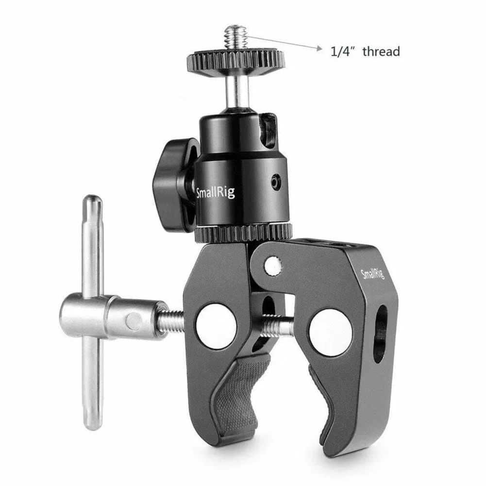 Nano Super Clamp with Ball Head and 1/4" Mount