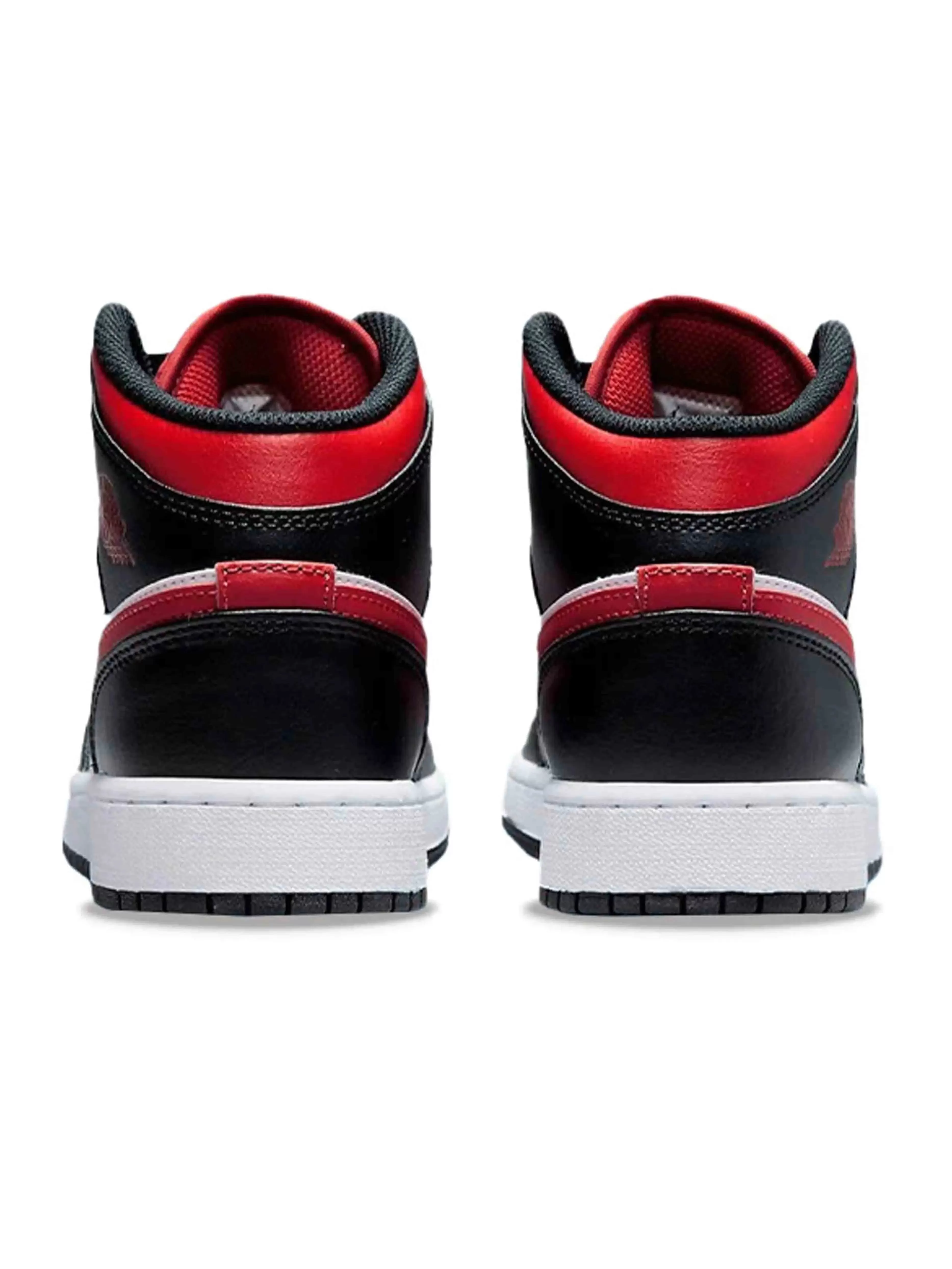 Nike Air Jordan 1 Mid Black Fire Red (GS)