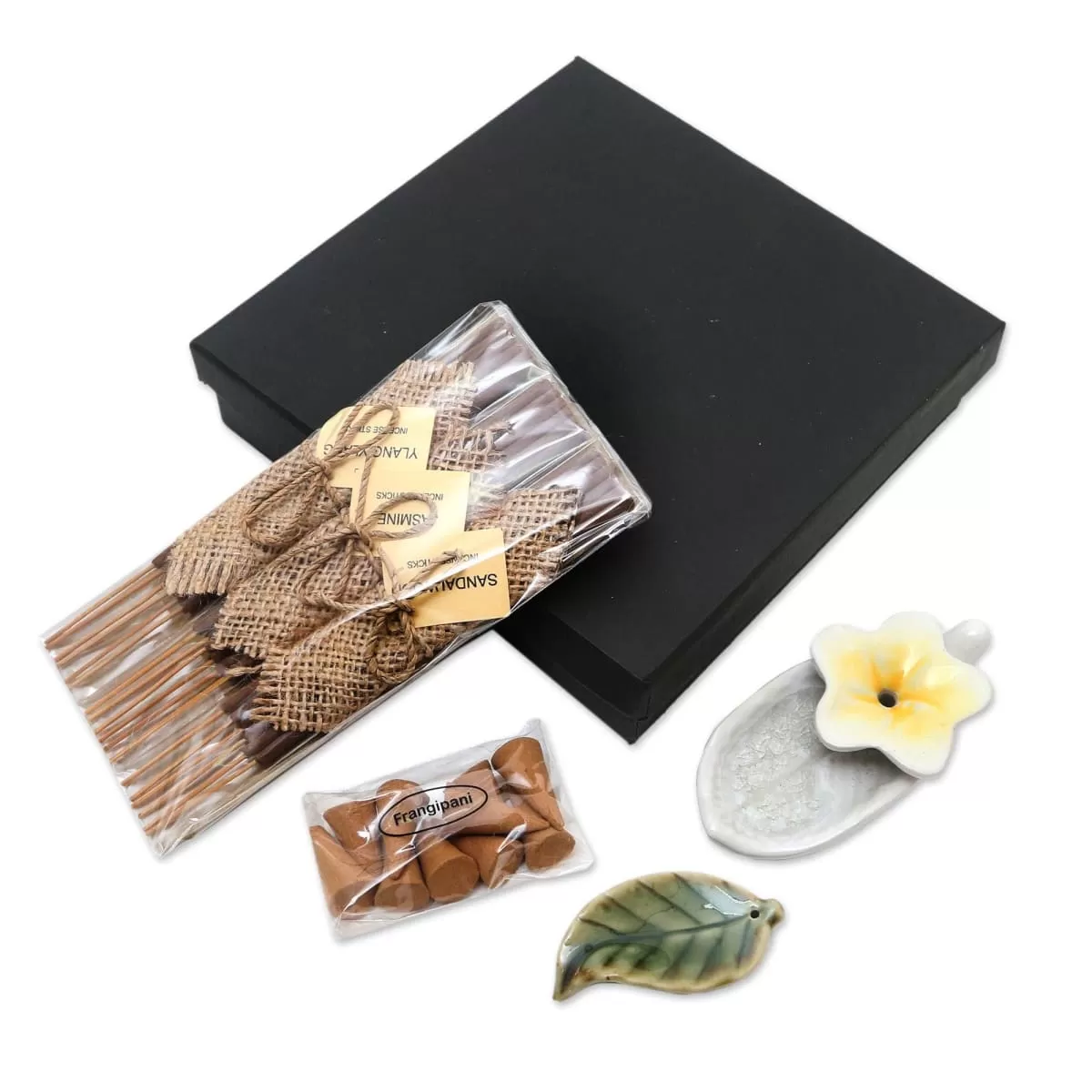 Novica Balinese Aroma Ceramic Incense Set