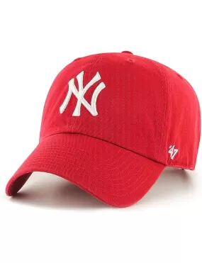 NY Yankees Basic Ball Cap, Red/White