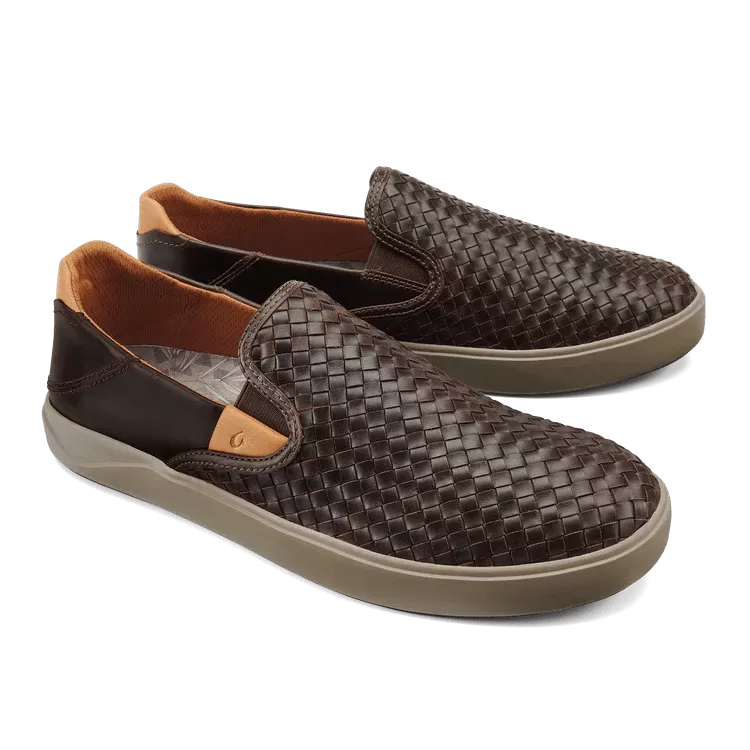 Olukai Men's Lae'ahi Lauhala - Dark Wood