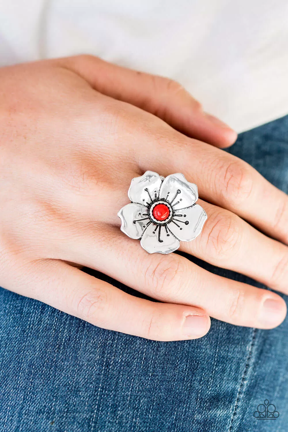 Paparazzi Accessories  - Boho Blossom #RR1/A2 - Red Ring