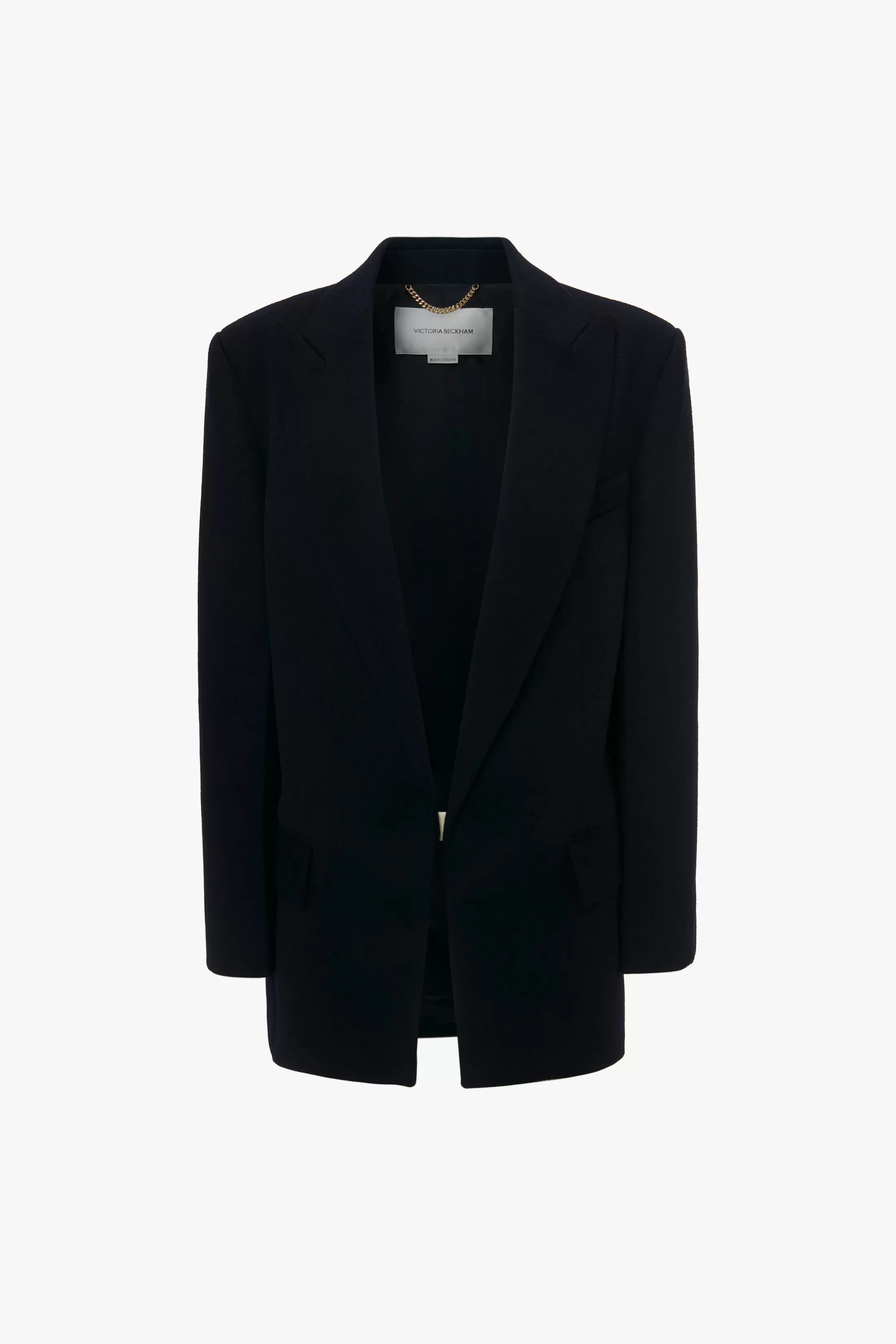 Peak Lapel Jacket In Midnight