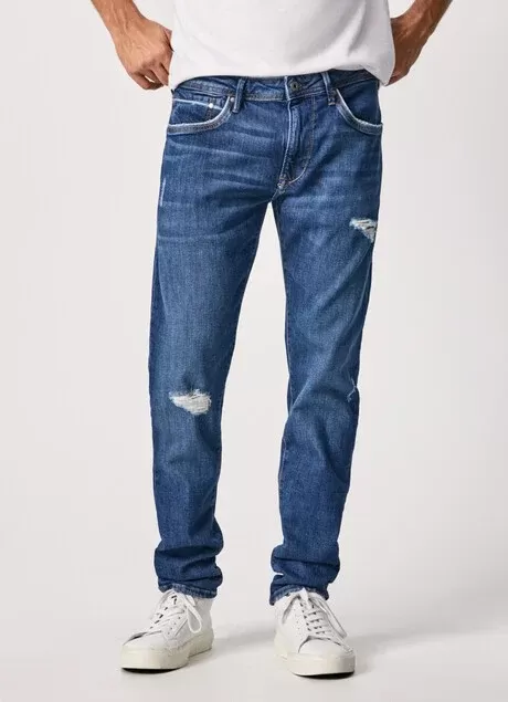 PepeJeans Stanley Brit Taper Fit Regular Waist Jeans