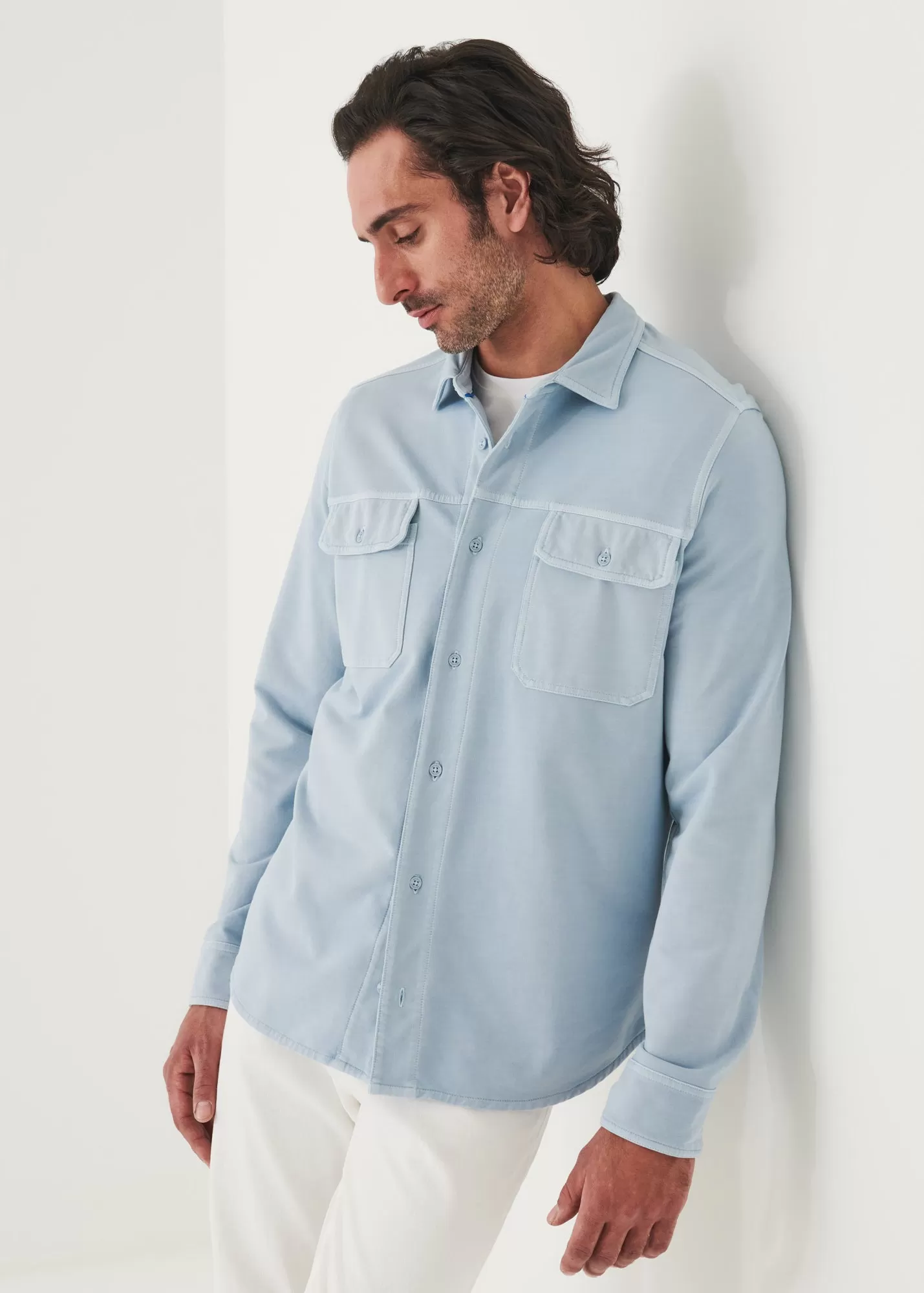 PIMA COTTON FRENCH TERRY OVERSHIRT