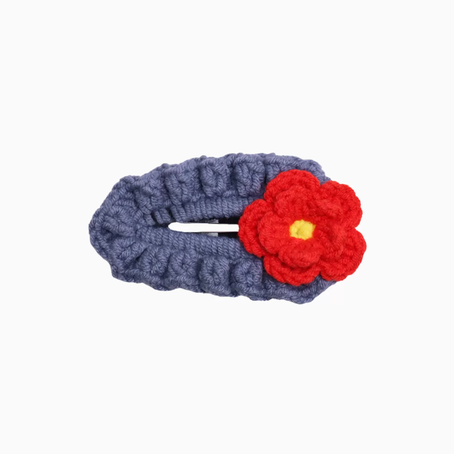 Red Flower Crochet Hairpin