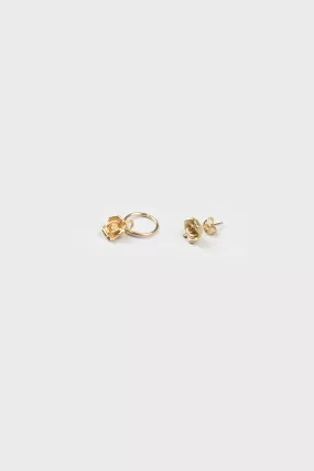 Rose bud Earrings | Gold