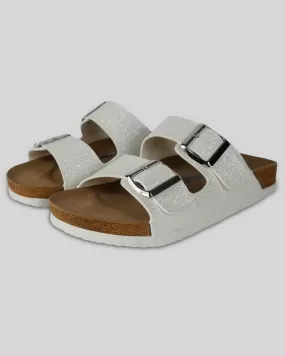 Sandalias Correa Brillo Blanco