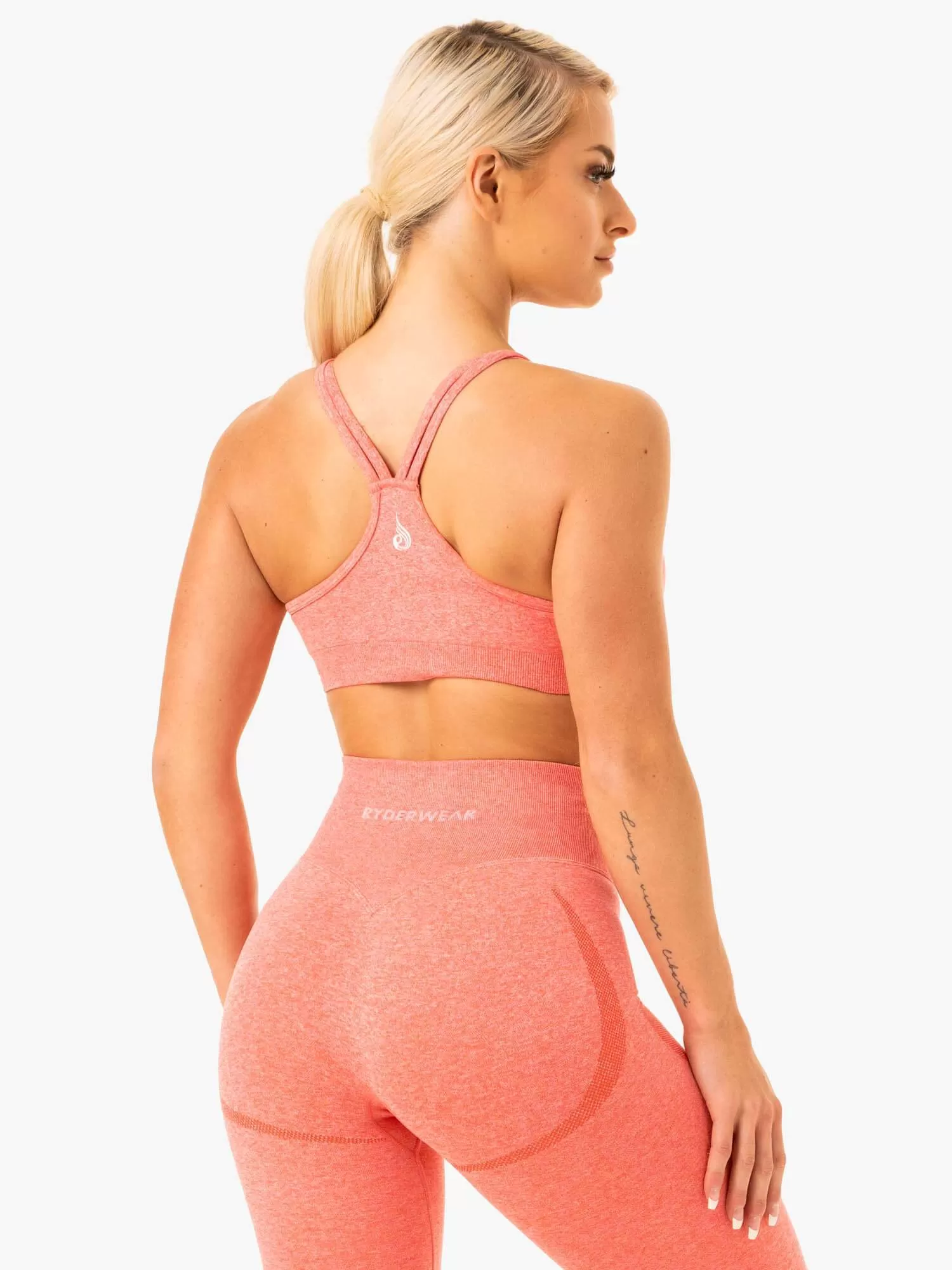 Sculpt Seamless Sports Bra - Peach Marl