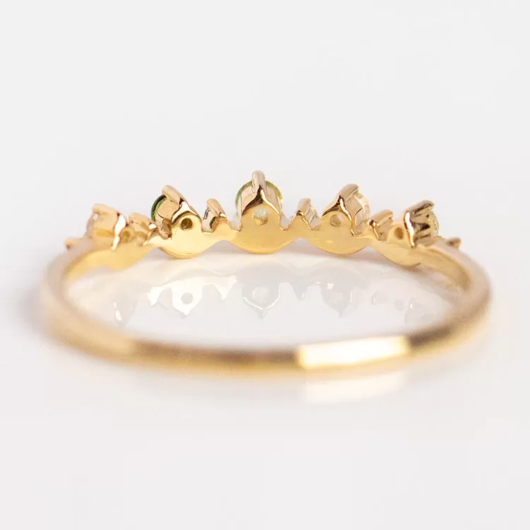 Solid Gold Amour Acrostic Ring