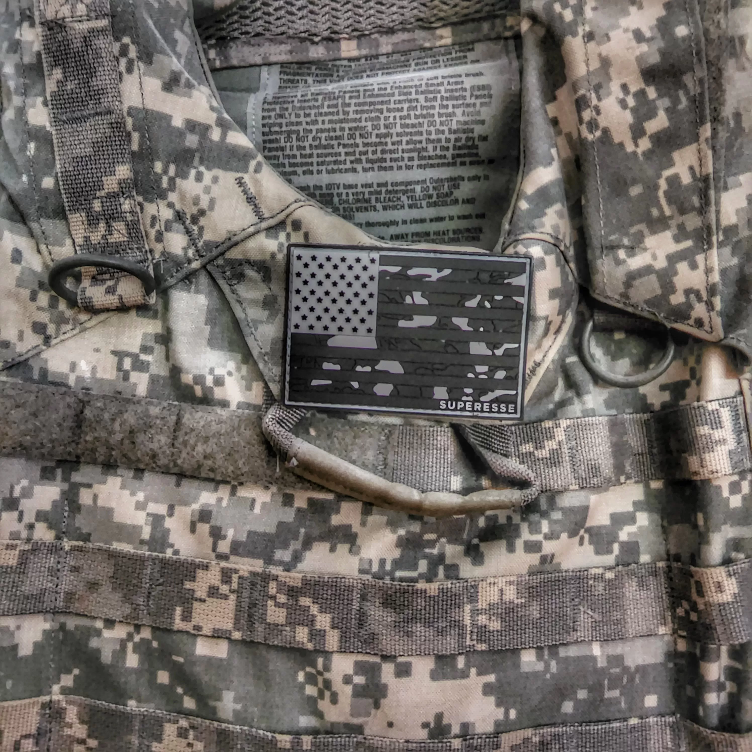 Storage Pocket Patch: Flagged Camo