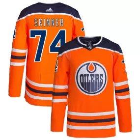 Stuart Skinner Edmonton Oilers adidas Home Authentic Pro Jersey - Orange