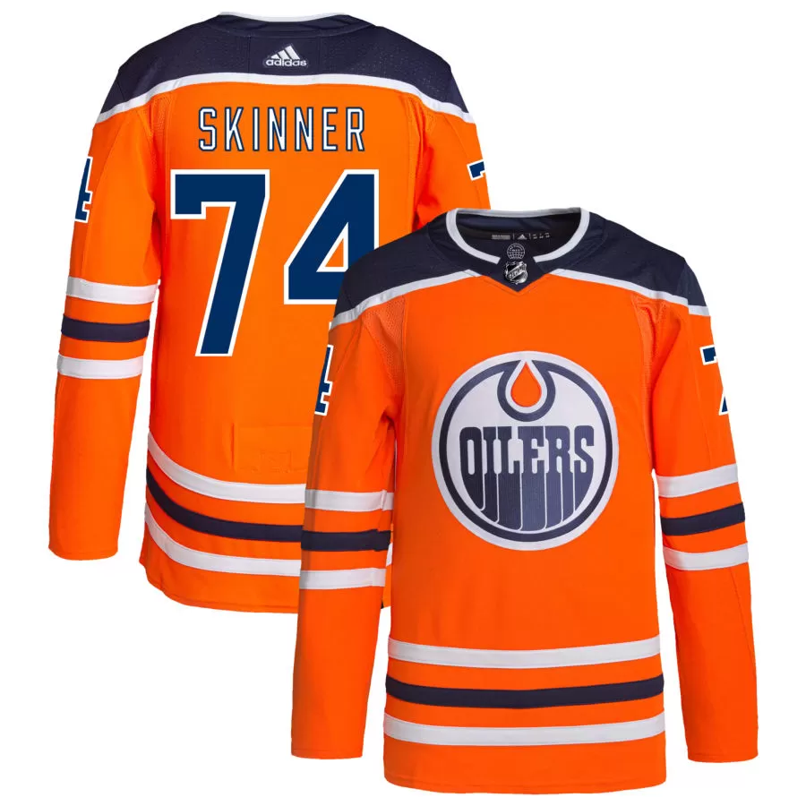 Stuart Skinner Edmonton Oilers adidas Home Authentic Pro Jersey - Orange