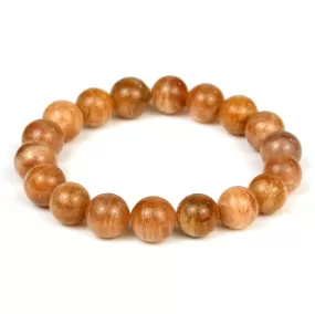 Sunstone 11mm Round Stretch Bracelet