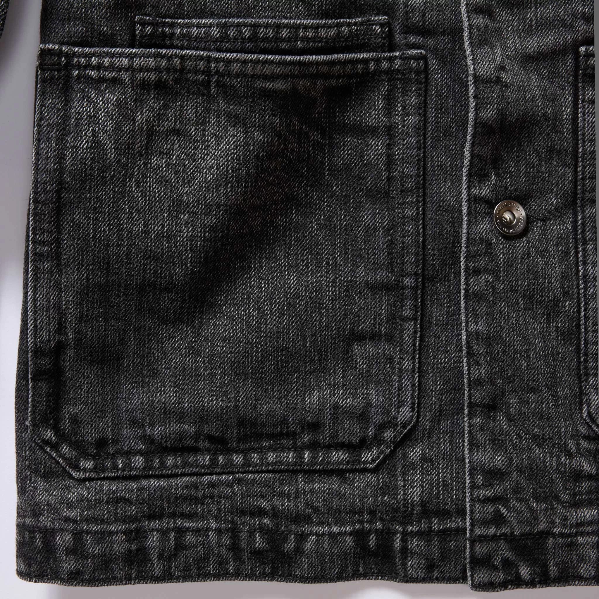 The Fremont Jacket in Black 3-Month Wash Selvage Denim