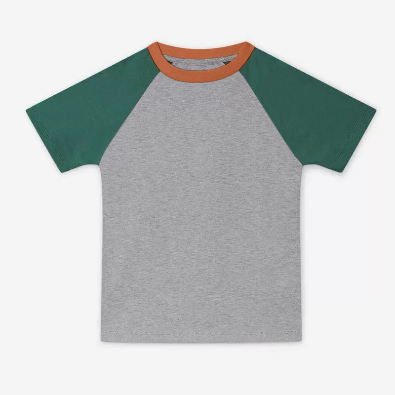 The Luxury Tee Colorblocking I Grey Melange