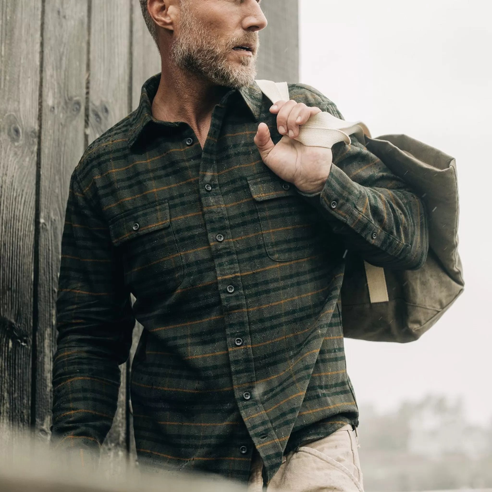 The Yosemite Shirt in Dark Forest Plaid