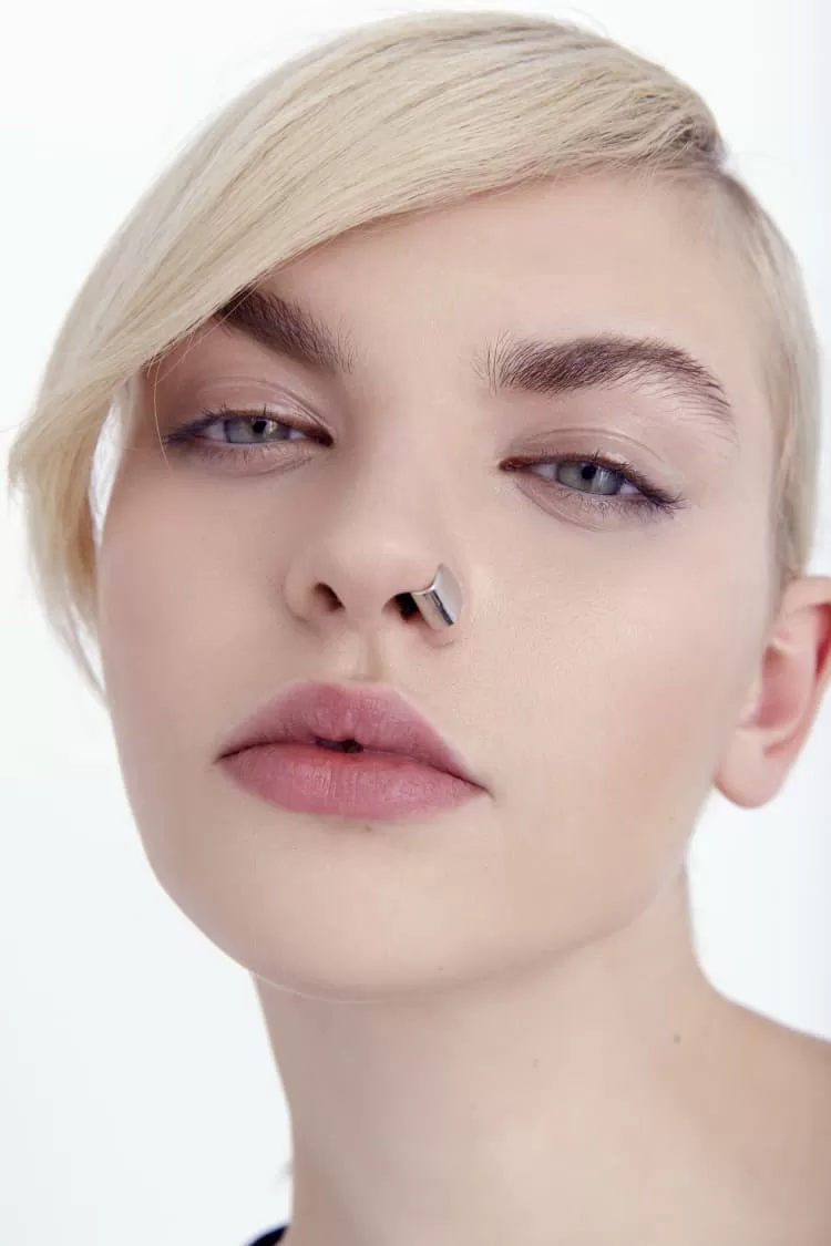 Unique nose ring in silver