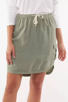 Upstate Cargo Elastic Khaki Mini Skirt