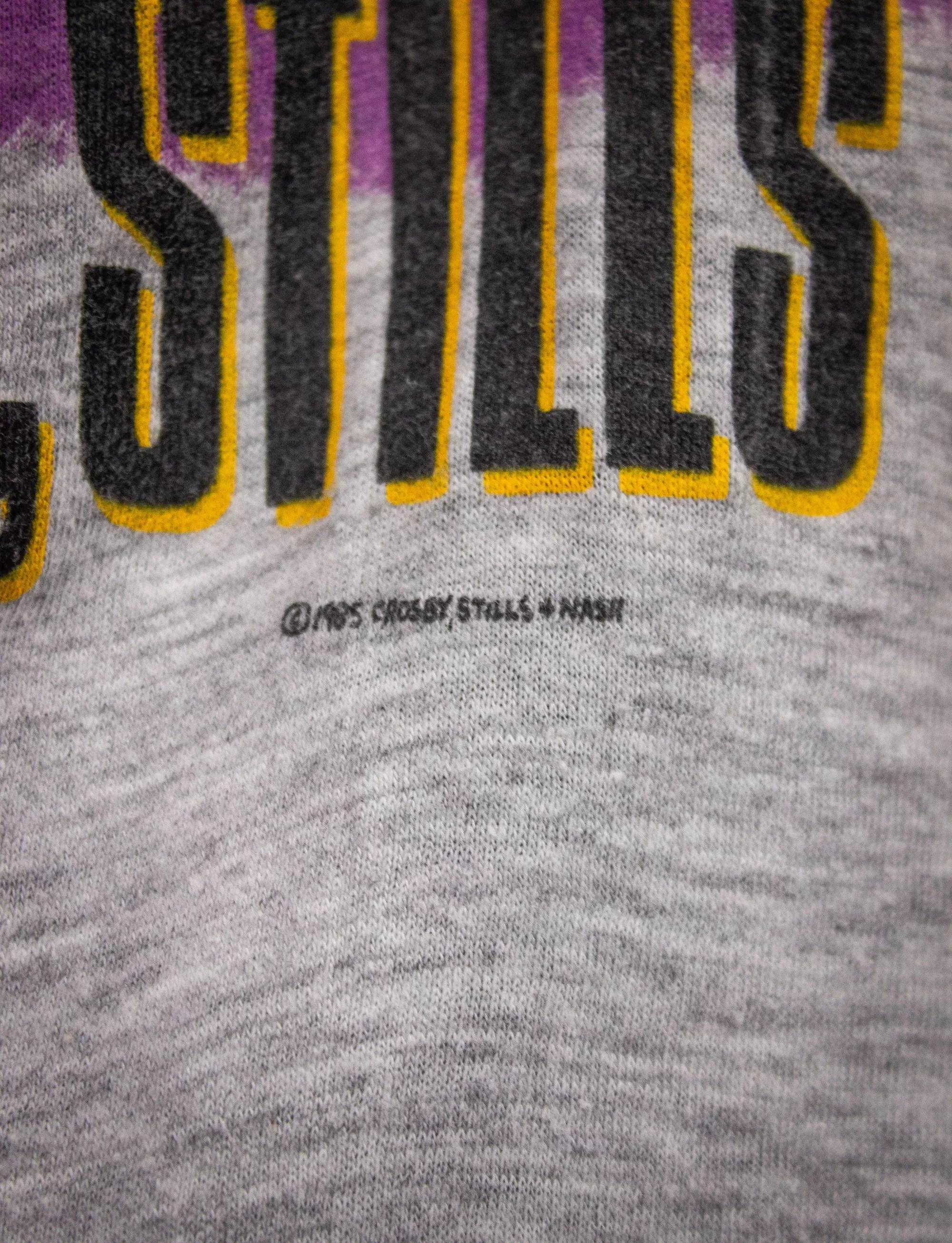 Vintage Crosby Stills & Nash Raglan Concert T Shirt 1985 Small