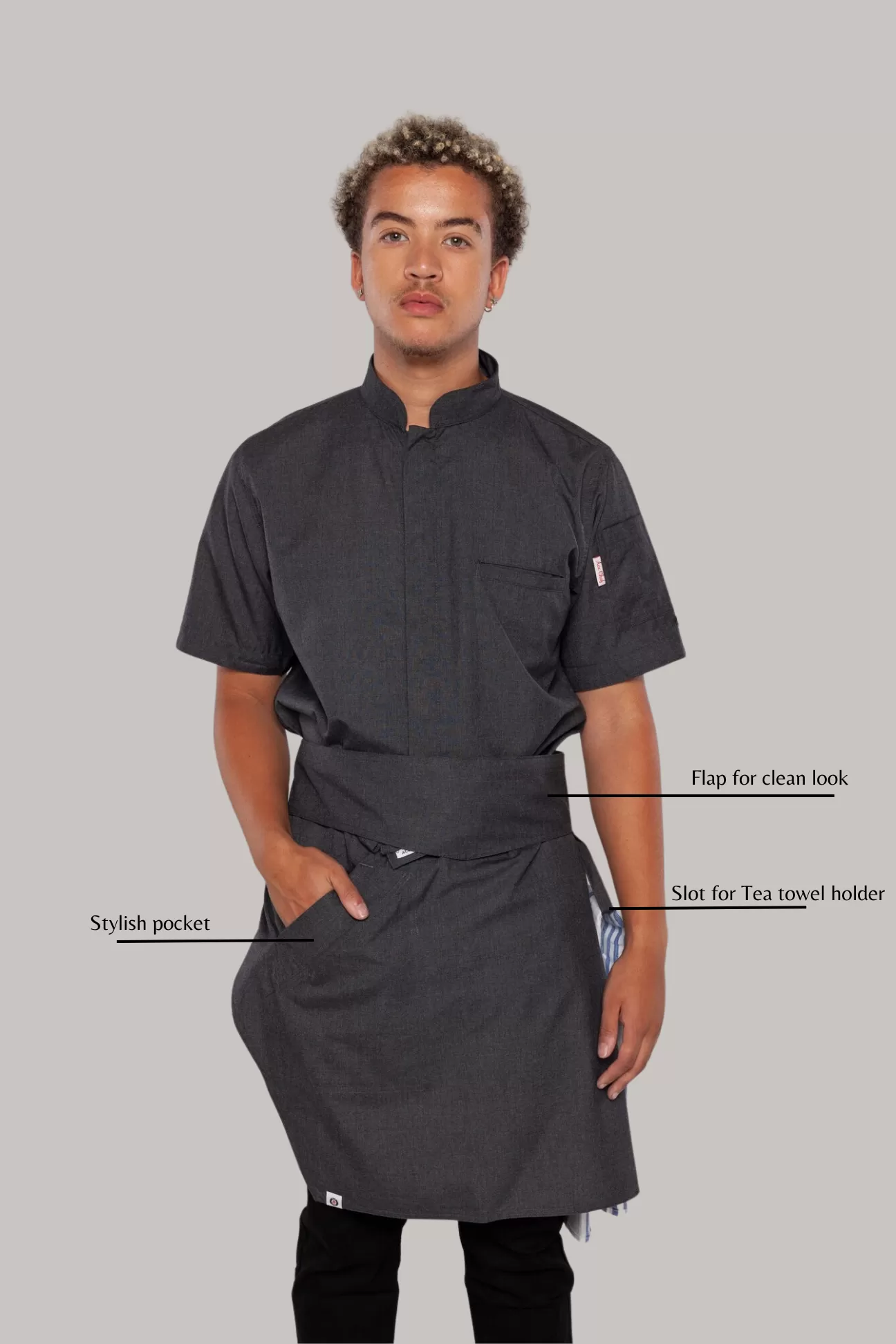 Waist Apron Charcoal grey